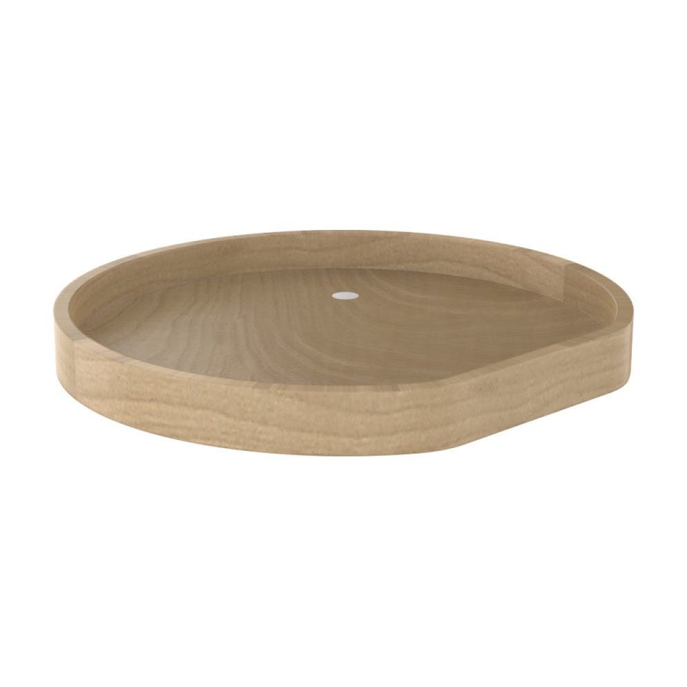 Rev-A-Shelf Banded Wood D-Shaped Lazy Susan for Wall Cabinets, 20"