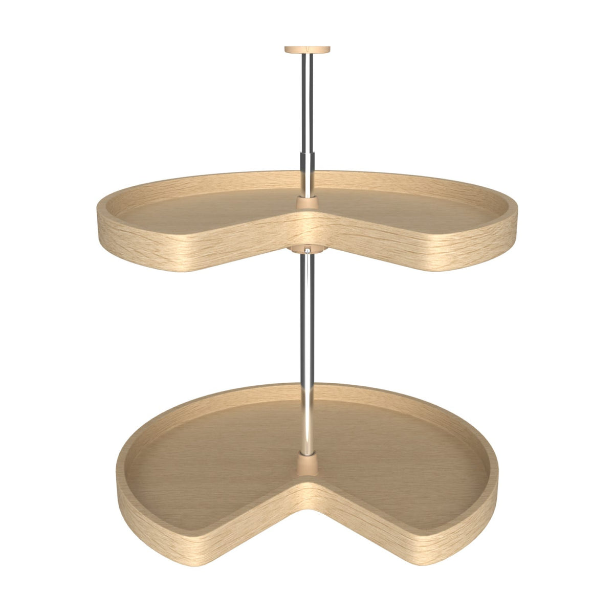Rev-A-Shelf Banded Wood Kidney-Shaped Lazy Susans, 24"