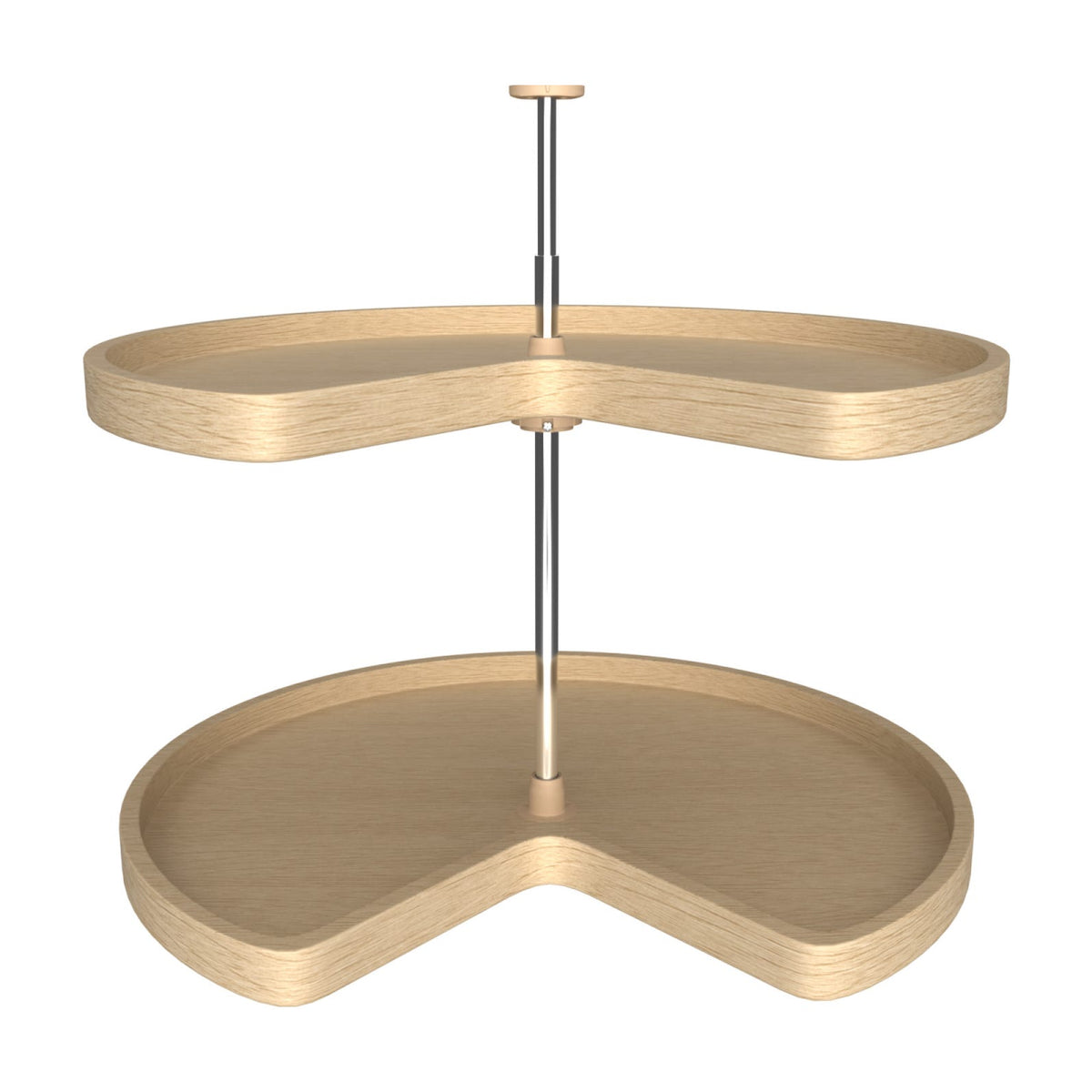 Rev-A-Shelf Banded Wood Kidney-Shaped Lazy Susans, 28"