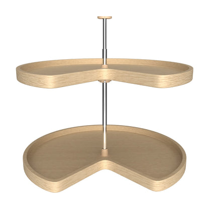 Rev-A-Shelf Banded Wood Kidney-Shaped Lazy Susans, 28"