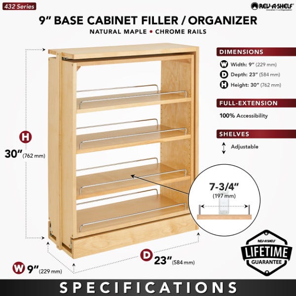 Rev-A-Shelf Base Cabinet Filler