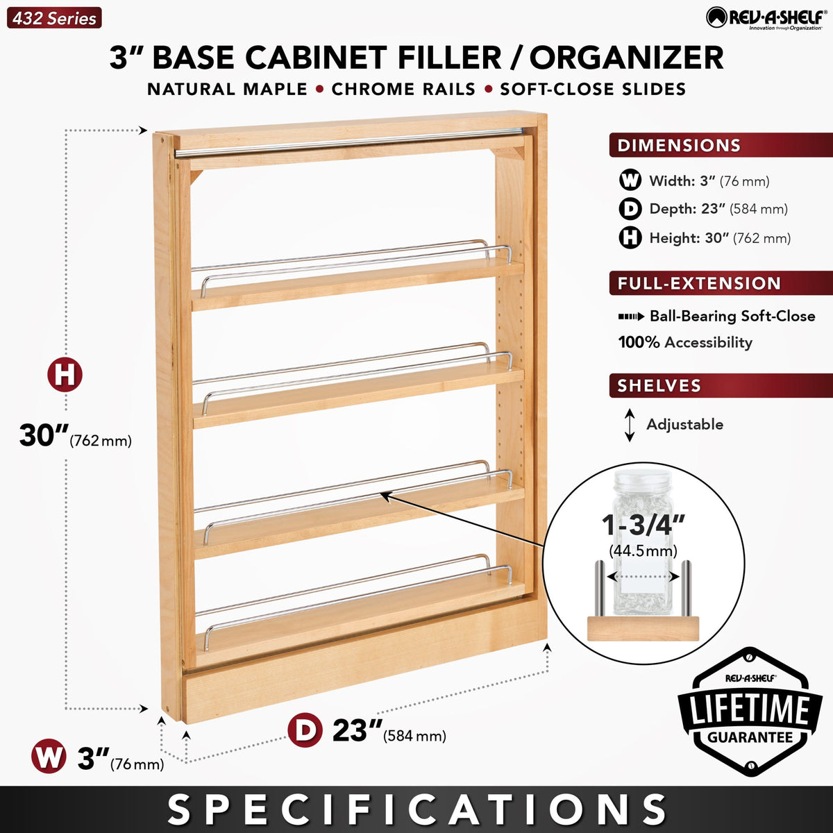 Rev-A-Shelf Base Cabinet Filler