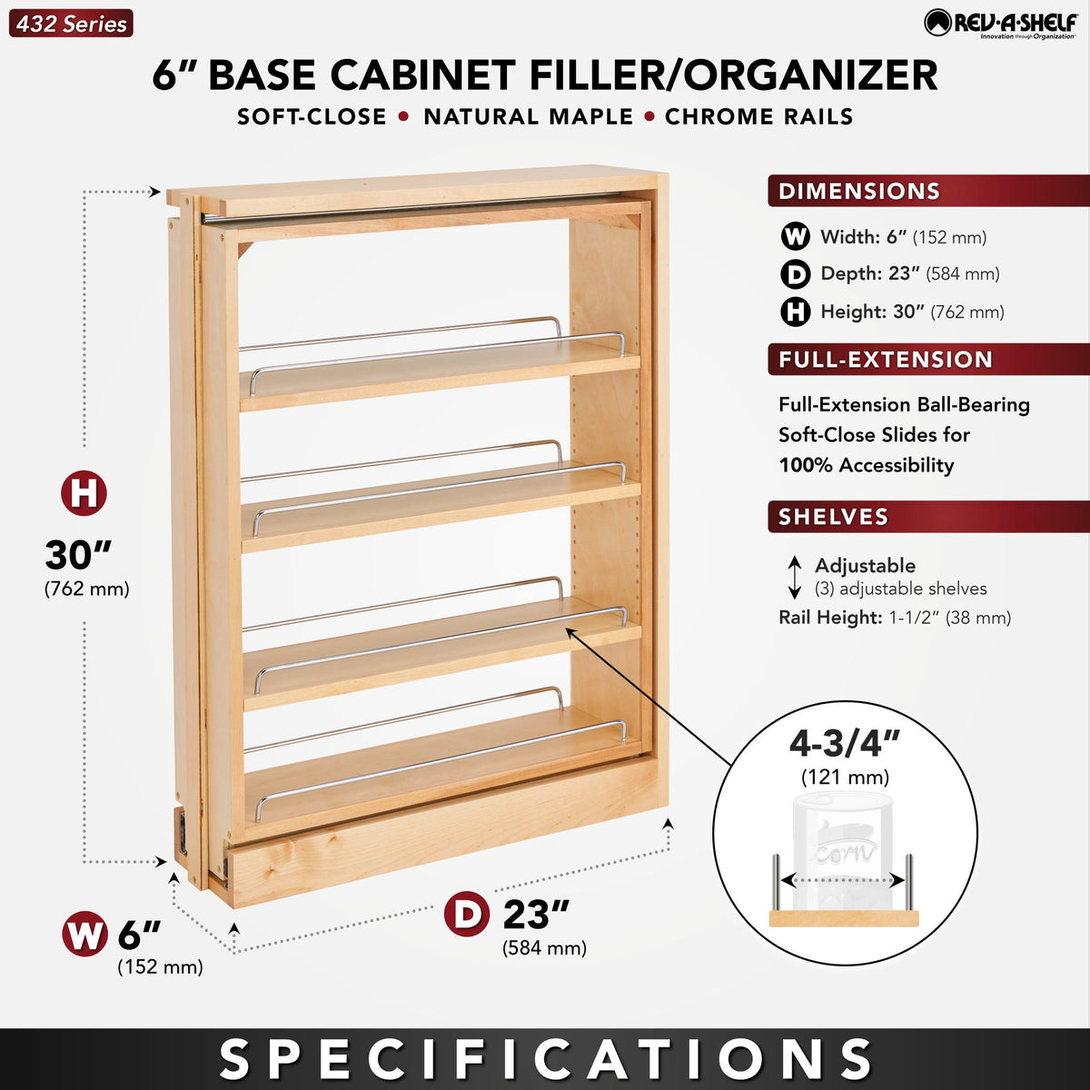 Rev-A-Shelf Base Cabinet Filler