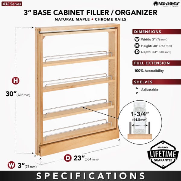 Rev-A-Shelf Base Cabinet Filler