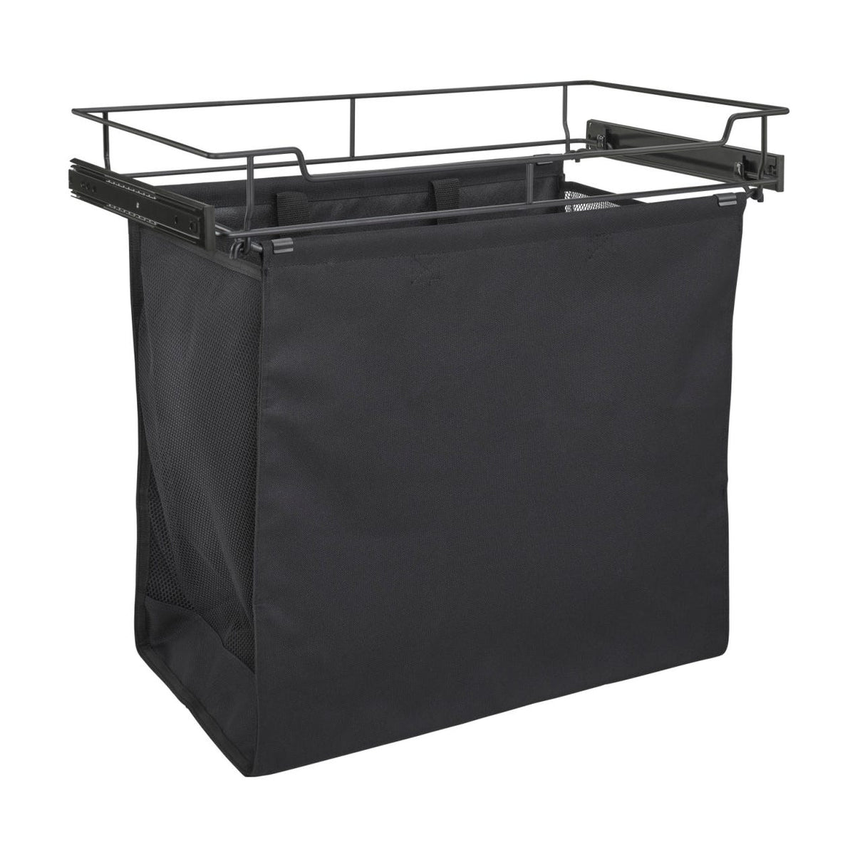 Rev-A-Shelf Black Canvas Hamper Pullout, Black, 24"