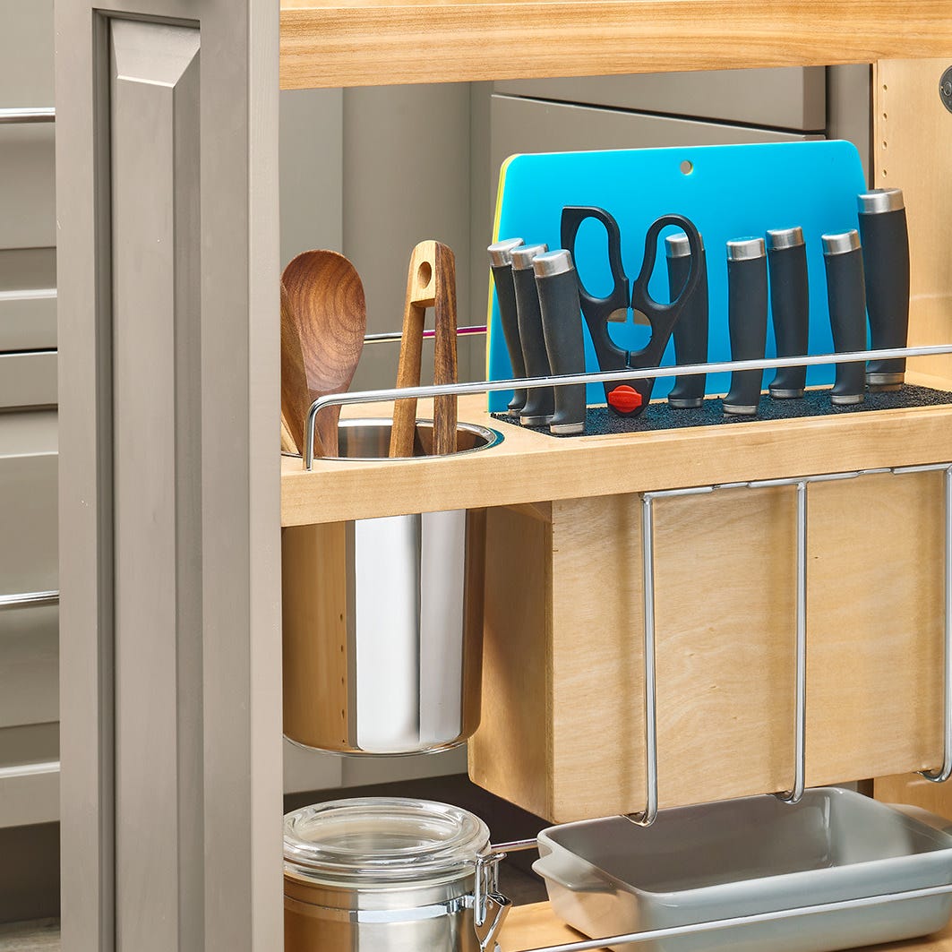 Rev-A-Shelf Bottom and Side Mount Knife Block Organizer