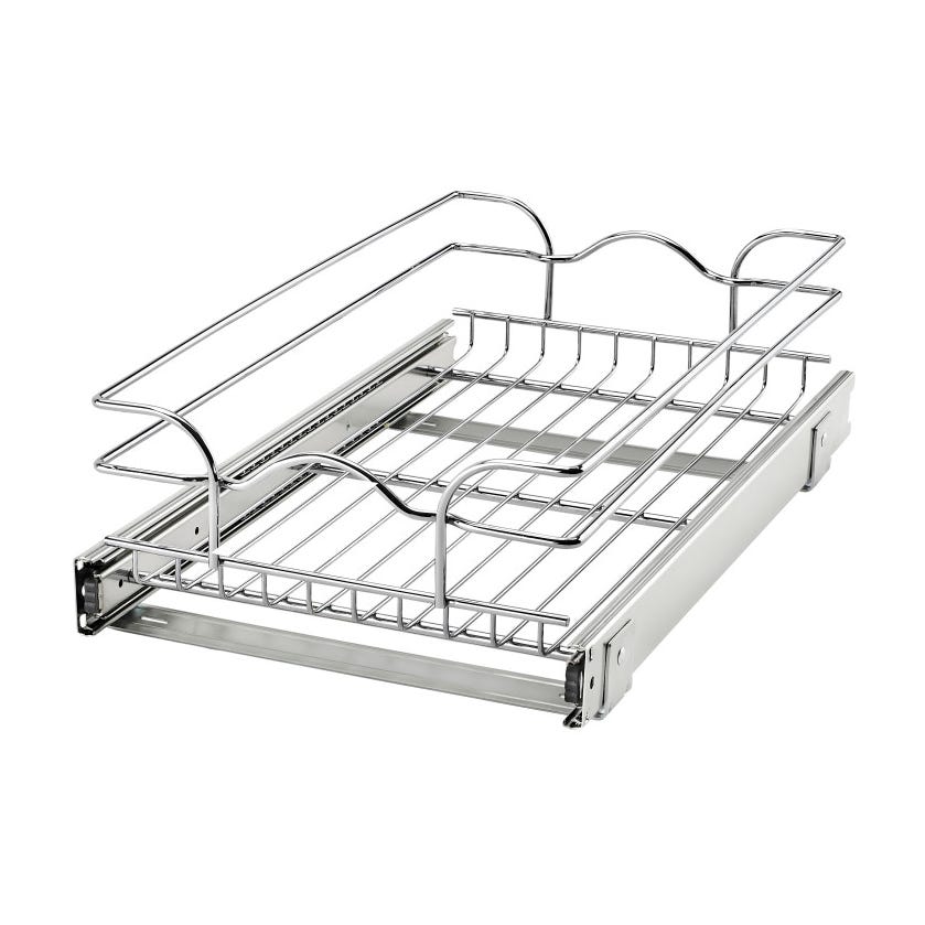 Rev-A-Shelf Chrome Wire Pullout Shelves, Chrome, 12"