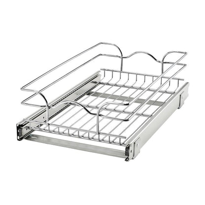 Rev-A-Shelf Chrome Wire Pullout Shelves, Chrome, 12"