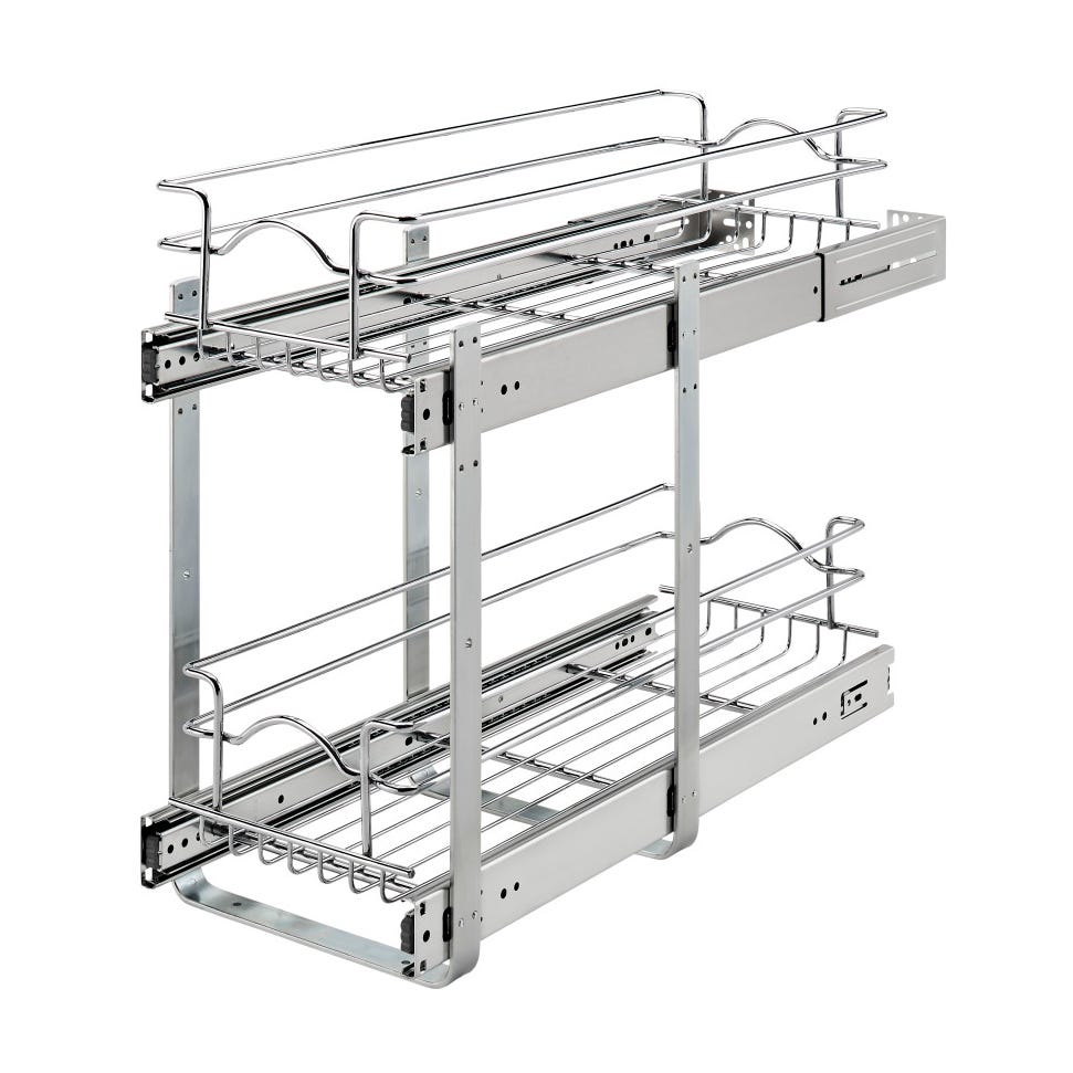 Rev-A-Shelf Chrome Wire Pullout Shelves, Chrome, 9"