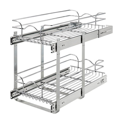 Rev-A-Shelf Chrome Wire Pullout Shelves, Chrome, 12"