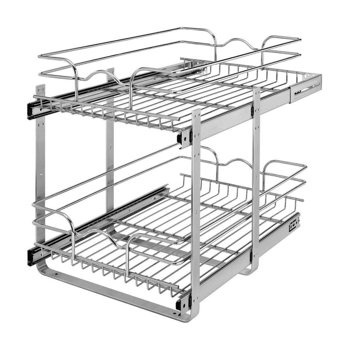 Rev-A-Shelf Chrome Wire Pullout Shelves, Chrome, 15"
