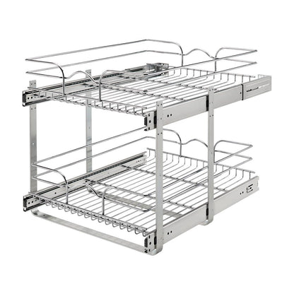 Rev-A-Shelf Chrome Wire Pullout Shelves, Chrome, 17.75"