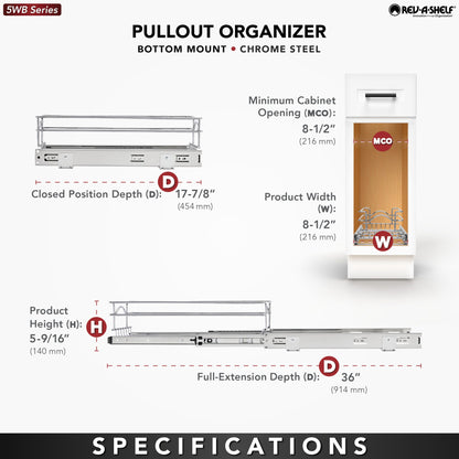 Rev-A-Shelf Chrome Wire Pullout Shelves