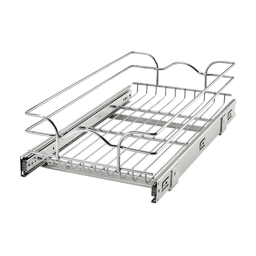 Rev-A-Shelf Chrome Wire Pullout Shelves, Chrome, 12"