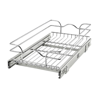 Rev-A-Shelf Chrome Wire Pullout Shelves, Chrome, 12"