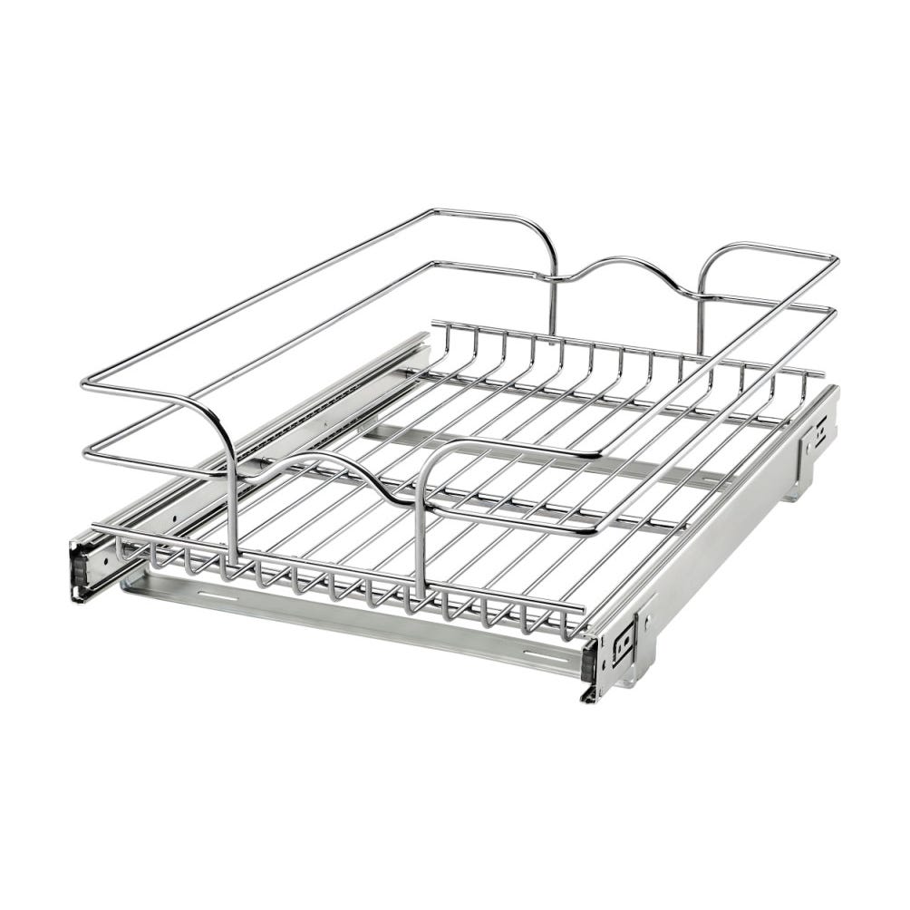 Rev-A-Shelf Chrome Wire Pullout Shelves, Chrome, 15"