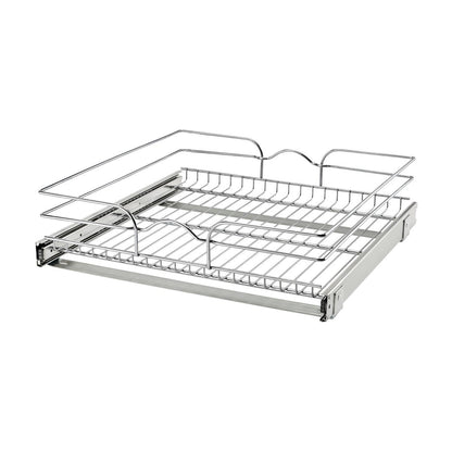 Rev-A-Shelf Chrome Wire Pullout Shelves, Chrome, 21"