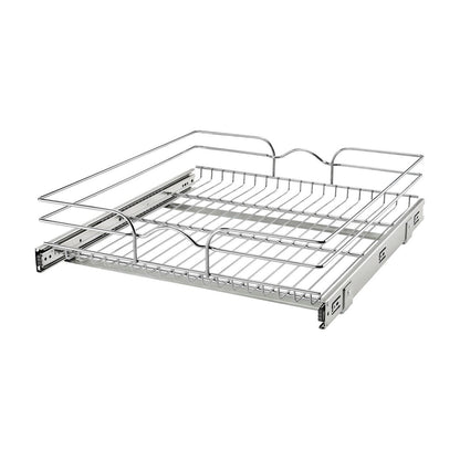Rev-A-Shelf Chrome Wire Pullout Shelves, Chrome, 21"