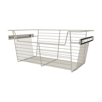 Rev-A-Shelf Closet Basket Pullouts, Satin Nickel, 24"