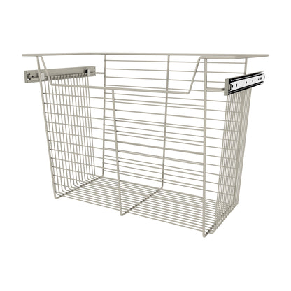 Rev-A-Shelf Closet Basket Pullouts, Satin Nickel, 24"