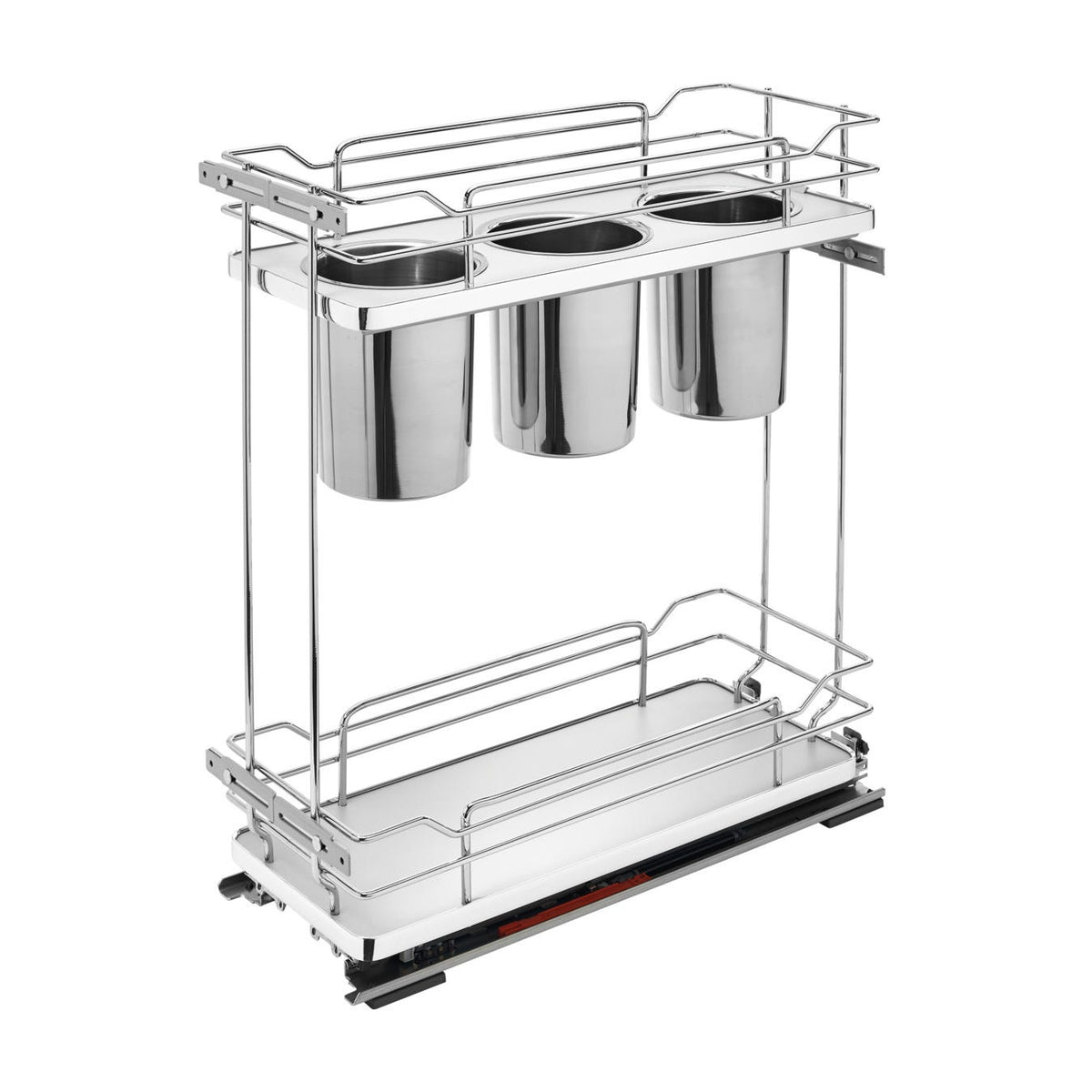 Rev-A-Shelf Contemporary Base Cabinet Pullout with Utensil Bins, Gray, 9"