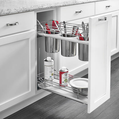 Rev-A-Shelf Contemporary Base Cabinet Pullout with Utensil Bins