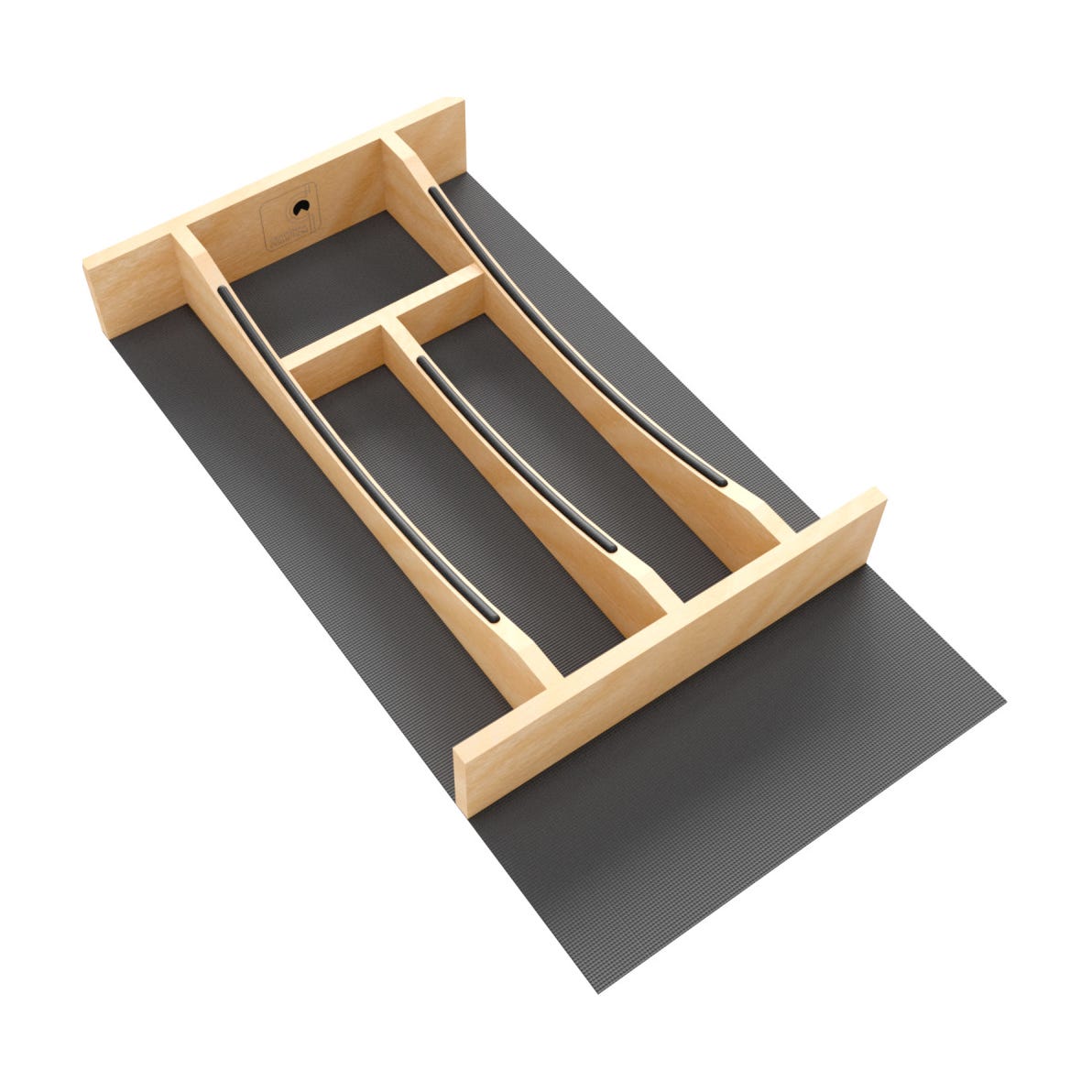 Rev-A-Shelf Craftsman Collection Solid Wood Cutlery Drawer Insert with Black Accents, Maple, 10-1/4"