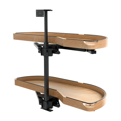 Rev-A-Shelf Craftsman Collection Solid Wood Girasolo with Soft-Close for Blind Corner Cabinets, Maple, 15"