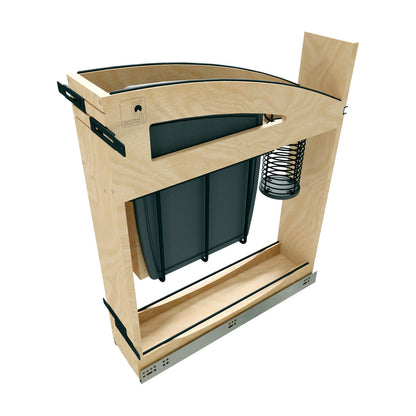 Rev-A-Shelf Craftsman Collection Solid Wood Knife Block Pullout Organizer with BLUM Soft-Close, Maple, 9"