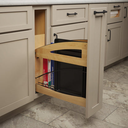 Rev-A-Shelf Craftsman Collection Solid Wood Tray Divider/Foil Wrap Holder Pullout with BLUM Soft-Close