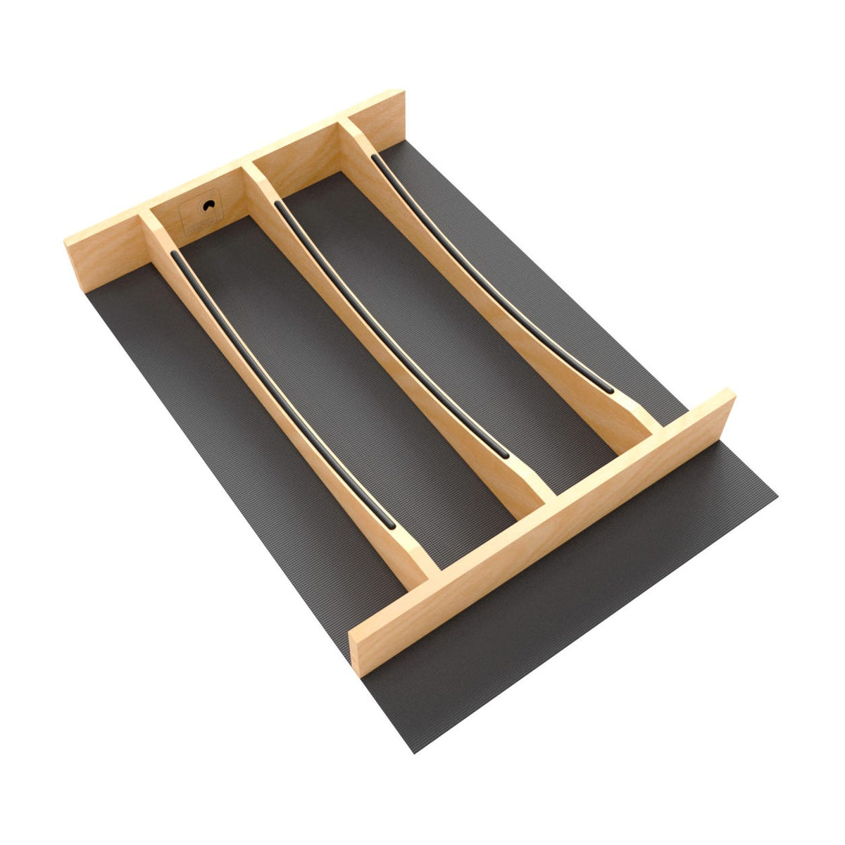 Rev-A-Shelf Craftsman Collection Solid Wood Utensil Drawer Insert with Black Accents, Maple, 13-1/4"