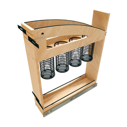 Rev-A-Shelf Craftsman Collection Solid Wood Utensil Pullout Organizer with BLUM Soft-Close, Maple, 9"