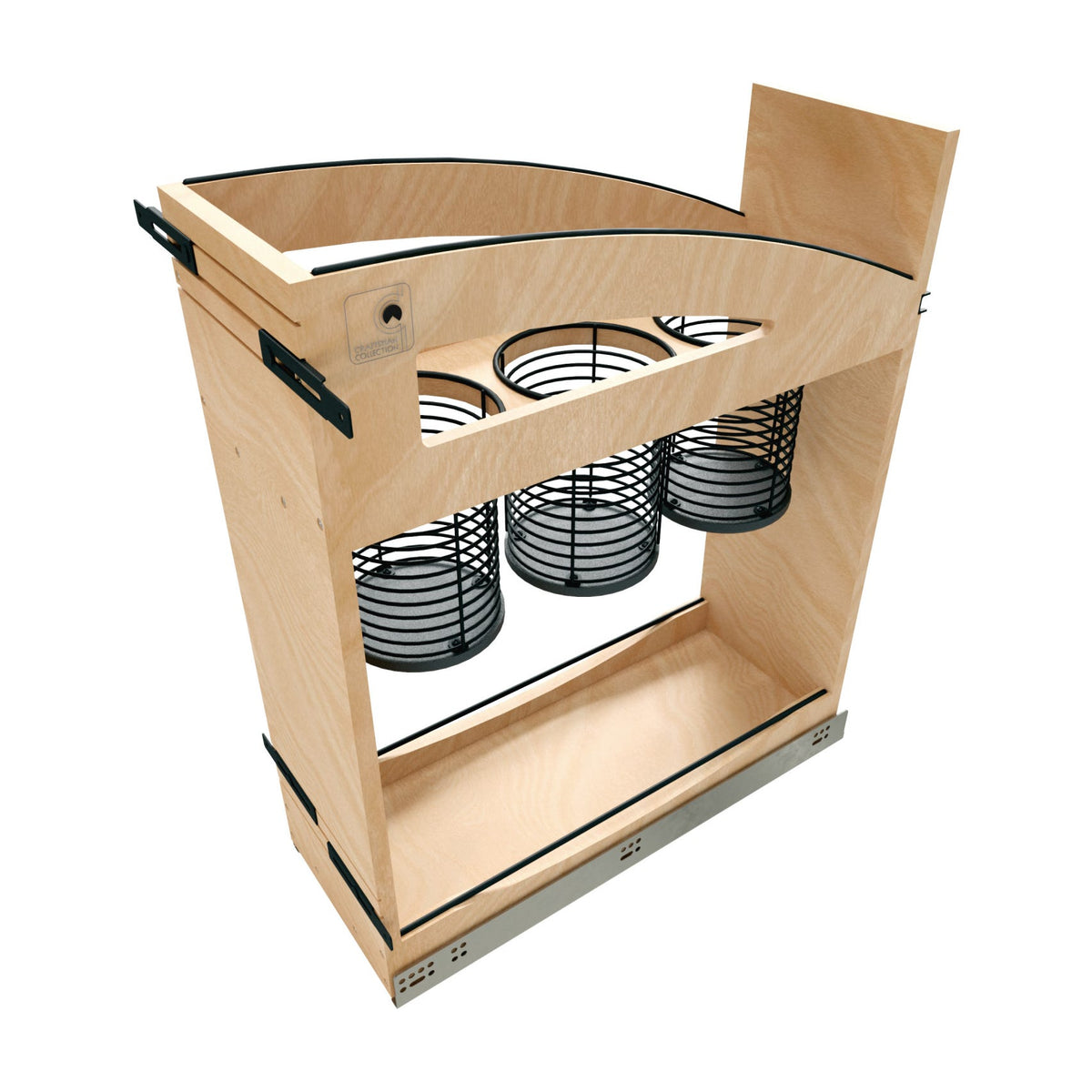 Rev-A-Shelf Craftsman Collection Solid Wood Utensil Pullout Organizer with BLUM Soft-Close, Maple, 12"