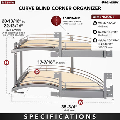 Rev-A-Shelf 'Curve' Contemporary Blind Corner, maple