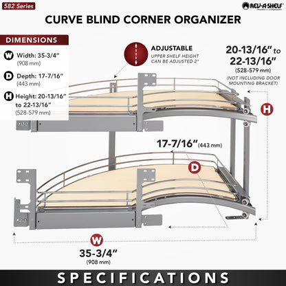Rev-A-Shelf 'Curve' Contemporary Blind Corner