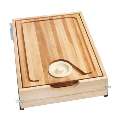 Rev-A-Shelf Cut-Out Cutting Board Drawer, Maple, 18"