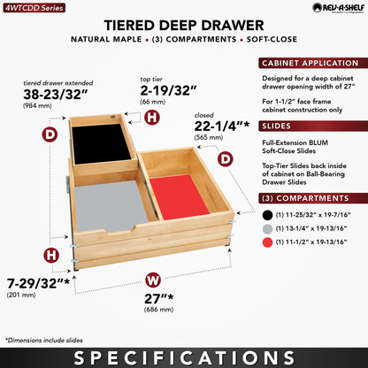 Rev-A-Shelf Deep Tiered Drawer (Face Frame)