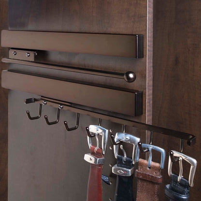 Rev-A-Shelf Deluxe Slide Belt Rack, bronze