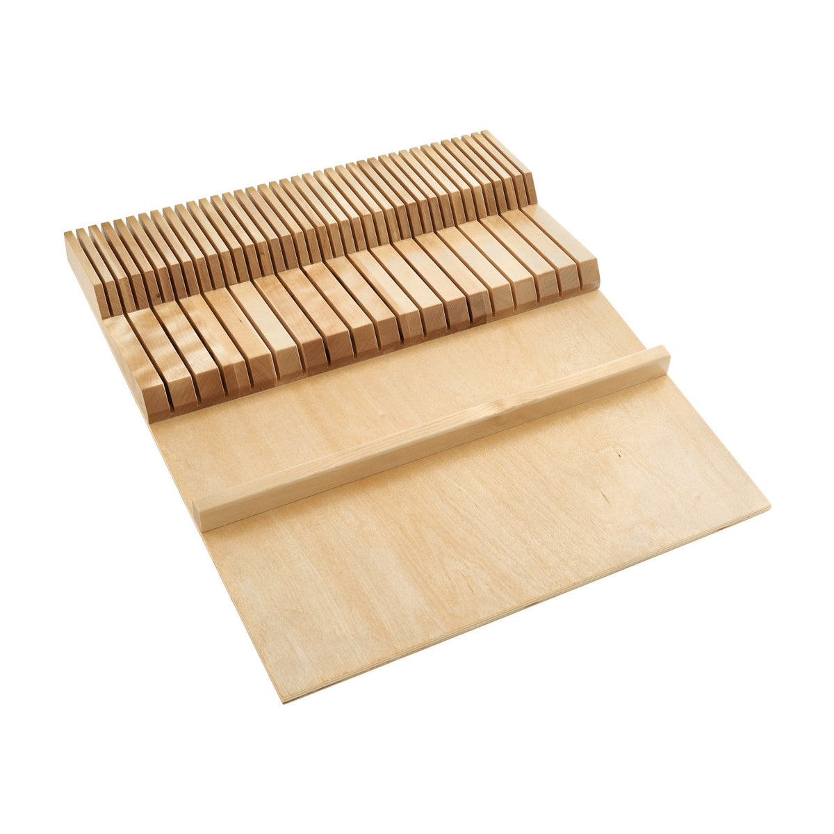 Rev-A-Shelf Double Knife Block, Natural Maple, 18-1/2"