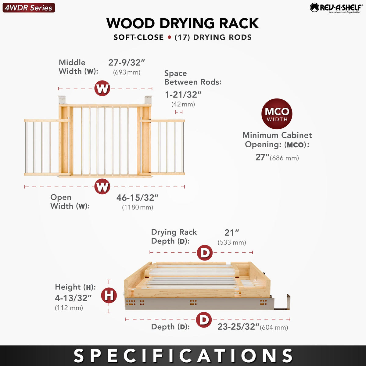 Rev-A-Shelf Drying Rack Drawer