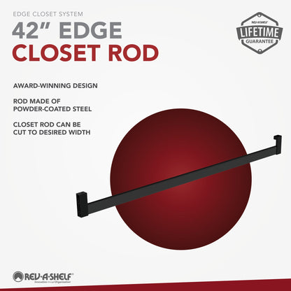 Rev-A-Shelf Edge Closet System for 19-3/4" to 30-1/2" Openings, 16" Deep, powder-coated