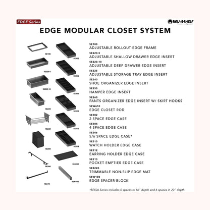 Rev-A-Shelf Edge Closet System for 31-1/2" to 42-1/4" Openings, 16" Deep