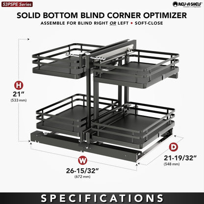 Rev-A-Shelf Elite Blind Corner Optimizer, orion gray