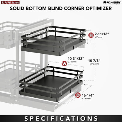 Rev-A-Shelf Elite Blind Corner Optimizer, orion gray