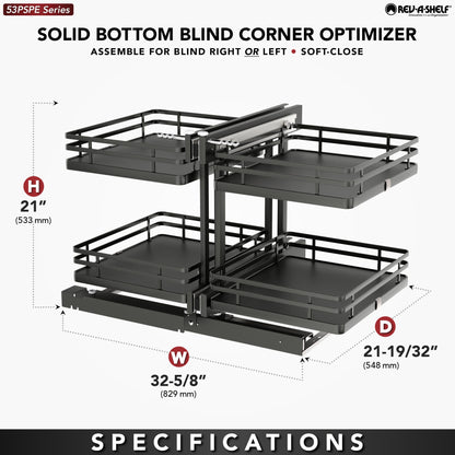 Rev-A-Shelf Elite Blind Corner Optimizer, orion gray