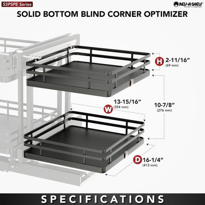 Rev-A-Shelf Elite Blind Corner Optimizer, orion gray