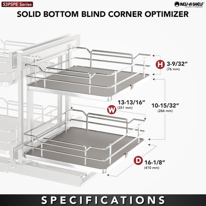 Rev-A-Shelf Elite Blind Corner Optimizer, gray