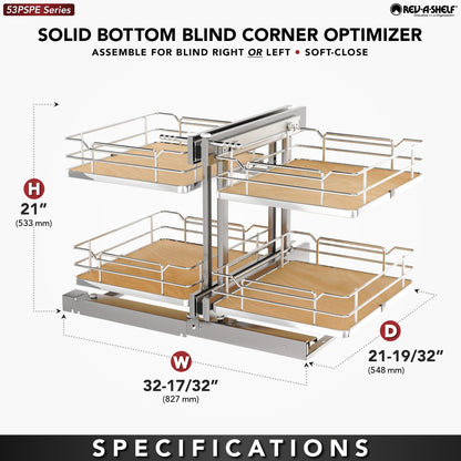 Rev-A-Shelf Elite Blind Corner Optimizer, maple