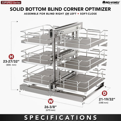 Rev-A-Shelf Elite Blind Corner Optimizer, gray