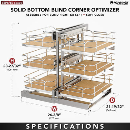 Rev-A-Shelf Elite Blind Corner Optimizer, maple
